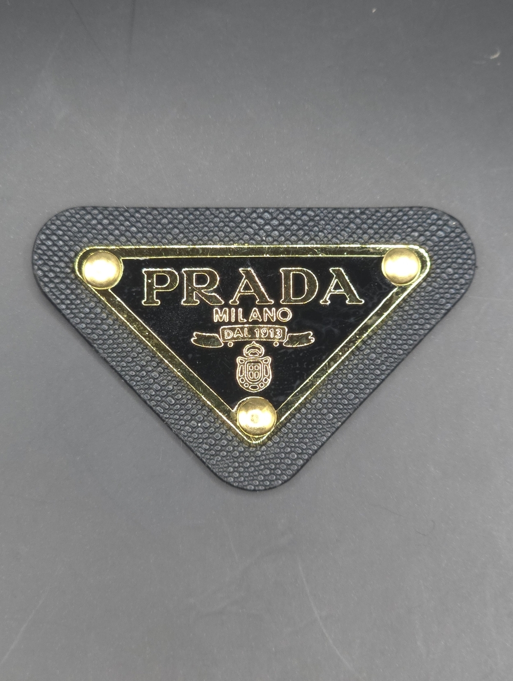 Black & Gold Prada Croc Charm